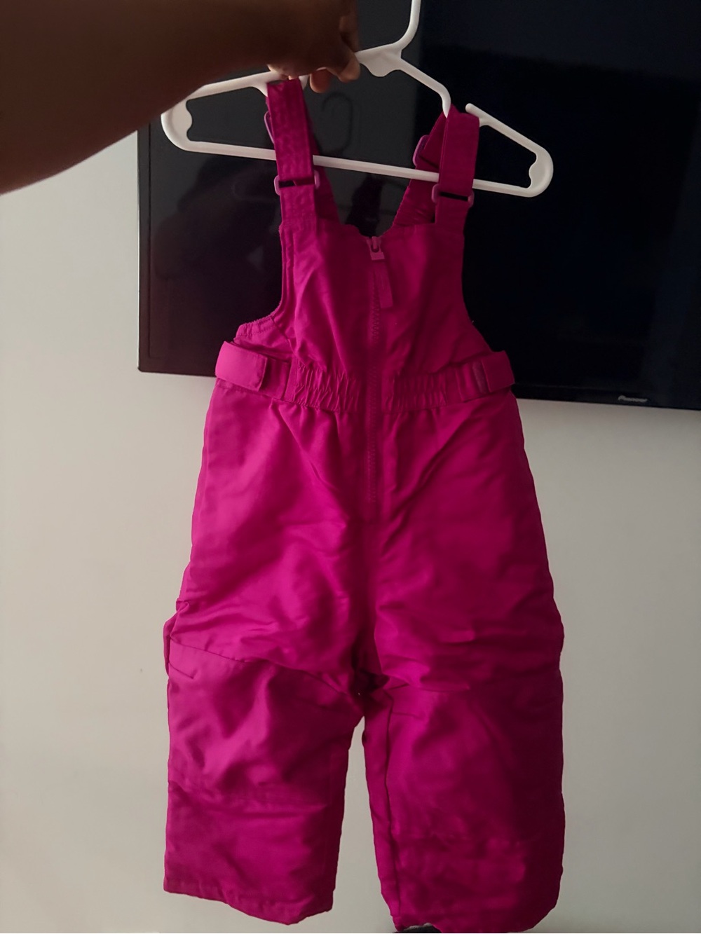 Cat & Jack Hot Pink Girls' Snow Bib Overalls